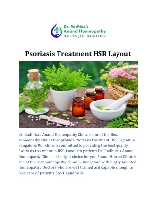 Psoriasis Treatment HSR Layout