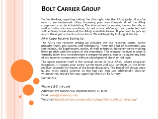 Bolt Carrier Group