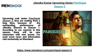 Jitendra Kumar Upcoming Series Panchayat Season 2