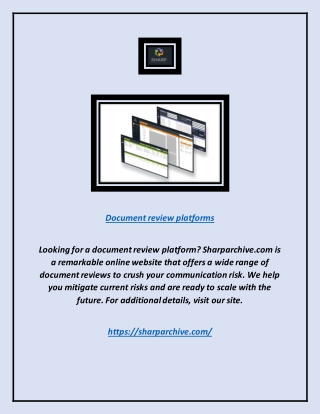 Document Review Platforms | Sharparchive.com