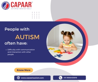 People with autism - Best Autism Treatment in Bangalore - CAPAAR