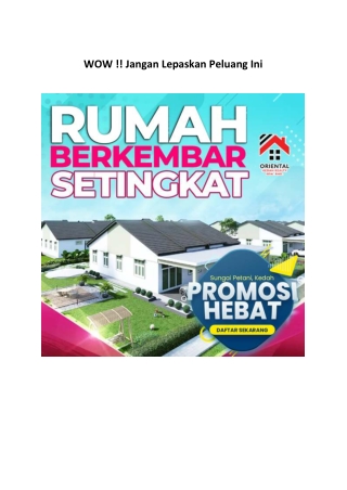 WOW !! Jangan Lepaskan Peluang Ini