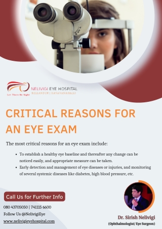 Reasons for an Eye Exam - Best Eye Hospital in Bellandur - Nelivigi Eye Hospital