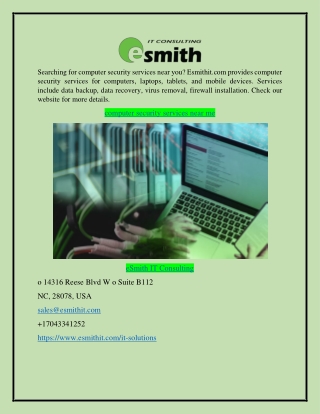 Computer Security Services Near Me Esmithit.com