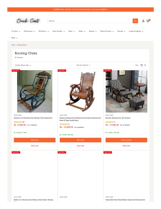 Buy An Excellent Wooden Rocking Chair Design Online At Ouch Cart