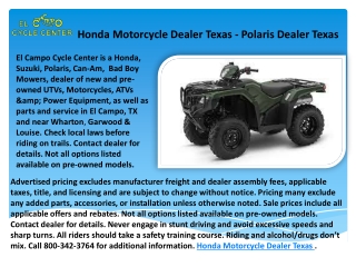 022 Honda FourTrax Rancher 4X4 Automatic DCT EPS- El Campo Cycle Center