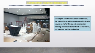 Construction Cleanup Bakersfield