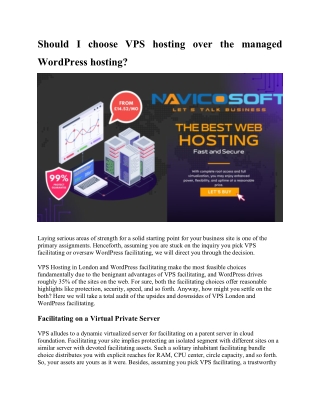 Should I choose VPS hosting over the managed WordPress hosting