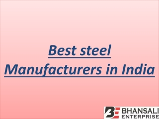Best steel Manufacturers in India