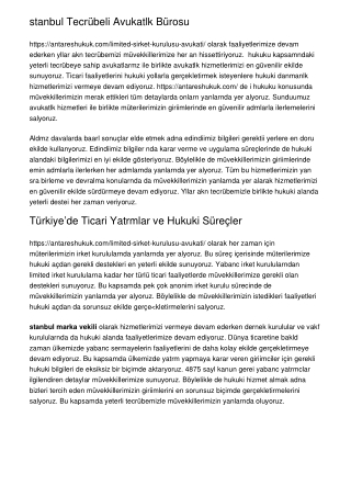 İstanbul Tecrübeli Avukatlık Bürosu