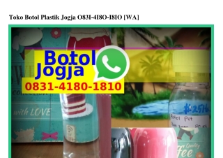 Toko Botol Plastik Jogja 08З1.4180.1810[WA]