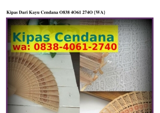 Kipas Dari Kayu Cendana