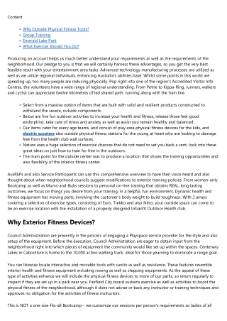 Free Outdoor Fitness