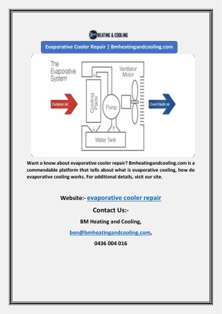 Evaporative Cooler Repair | Bmheatingandcooling.com