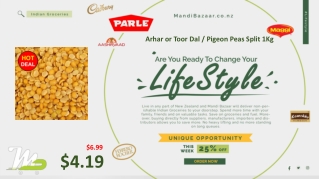 Arhar or Toor Dal / Pigeon Peas Split 1Kg - Indian Groceries in New Zealand