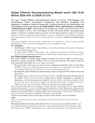 Global Offshore Decommissioning Market