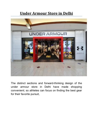 Under Armour Store in Delhi