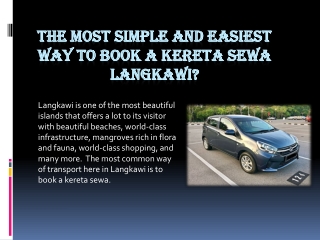 kereta sewa langkawi