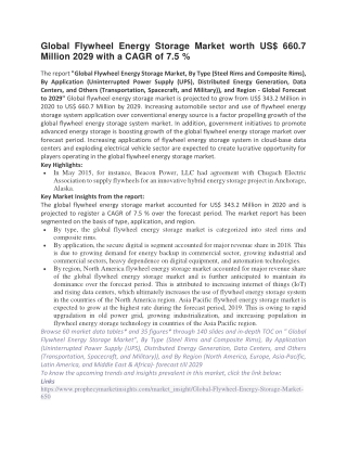 Global Flywheel Energy Storage Market