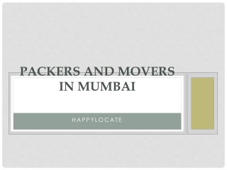 Packers and Movers in Mumbai