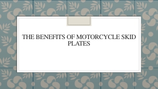 The Benefits of Motorcycle Skid Plates