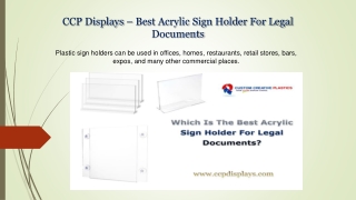 Best Acrylic Sign Holder for Legal Documents?