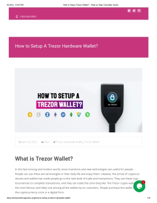 How to Setup a Trezor Hardware Wallet?