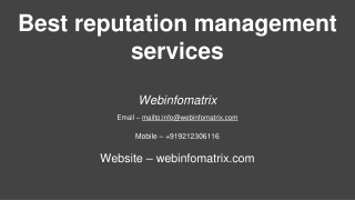Best reputation management services