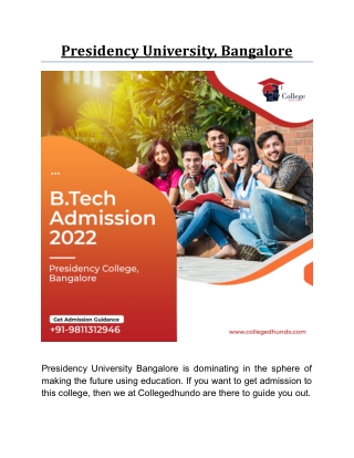 Presidency University, Bangalore