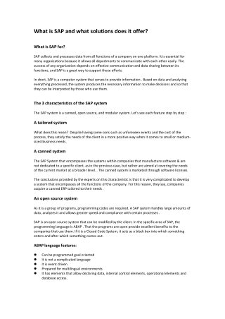 SAP Online Training | SAP Overview