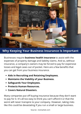 Why Keeping Your Business Insurance Is Important