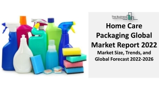 Home Care Packaging Market Segments, Growth, Share, Size, 2022 Major Companies