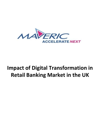 Impact of Digital Transformation in Retail Banking Market in the UK