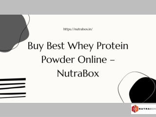 Buy Best Whey Protein Powder Online – NutraBox