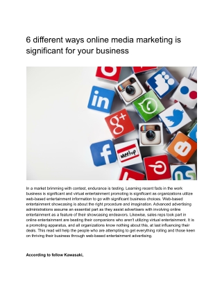 6 different ways online media marketing is significant for your business