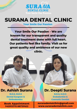 Who Is Best Dentist In Indore | Surana Dental Clinic