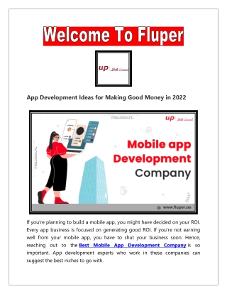 Mobile App Development service providers are making such apps
