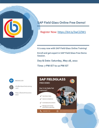 Enroll and get expert in SAP Fieldglass Free Demo Session.