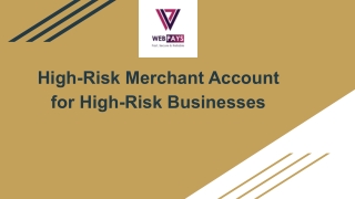 High-Risk Merchant Account for High-Risk Businesses