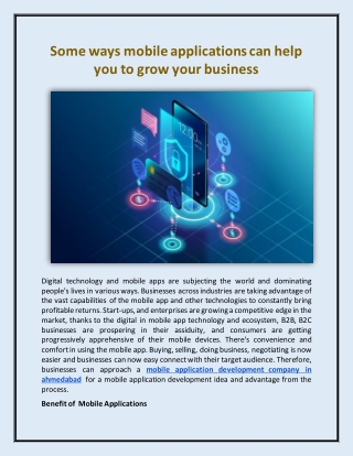 Some ways mobile applications can help you to grow your business