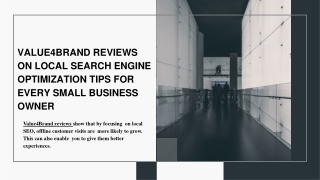 Value4Brand Reviews on Local Search Engine Optimization Tips for Every Small Business Owner-converted