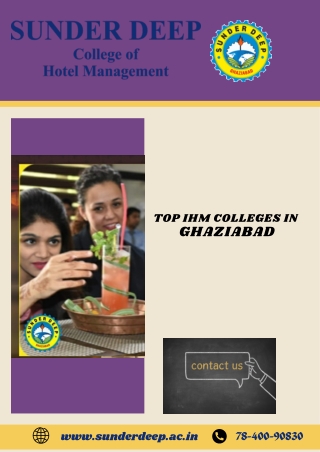 Top IHM Colleges in Ghaziabad| Hotel Management Course College