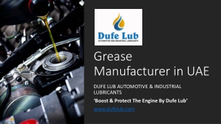 Grease Manufacturer in UAE_