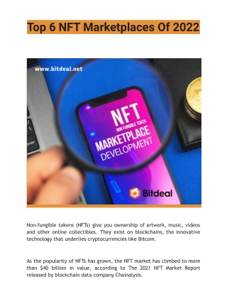 Top 6 NFT Marketplaces Of 2022