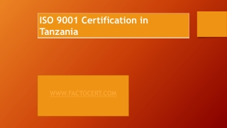 ISO 9001 Certification in Tanzania