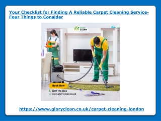 Your Checklist for Finding A Reliable Carpet Cleaning Service