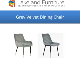 Grey Velvet Dining Chair