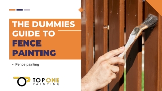 The dummies guide to fence painting (1)