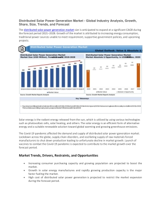 Distributed Solar Power Generation Market