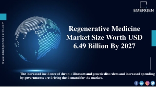 Regenerative Medicine Market Key Market Players, Trends & Forecast, 2027